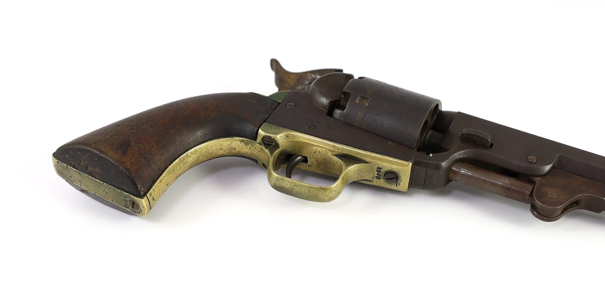 A Metropolitan Arms Co of New York Navy model revolver, 12.5cm high 33cm long